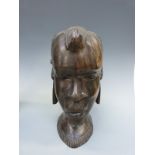 An African tribal carved head