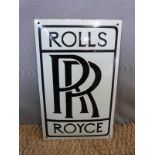 A Rolls Royce enamel sign,