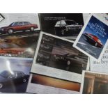 A collection of Jaguar advertising ephemera, including XJS,