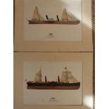 Seven mainly 19thC paddle steamer prints