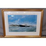 Robert Scott signed print 'HMY Britannia' 7th August 1996, Cowes, Isle of Wight,