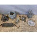 Johnston aluminium cap, oil lamps, bust,