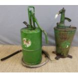 Two vintage Castrol oil pumps/dispensers