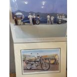 Roy Barrett "Chariot of the Sun" signed limited print 546/600 print of a Suzuki motorcycle,