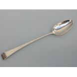 A Georgian hallmarked silver basting spoon, London 1800 maker William Sumner, length 30cm,