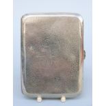 A white metal cigarette case with regimental crest and names of German or similar soldiers