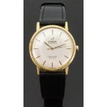 Omega Seamaster De Ville 9ct gold gentleman's automatic wristwatch with two tone hands and baton