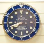 Rolex Oyster Perpetual Date Submariner Superlative Chronometer shop display / advertising wall