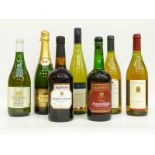 Seven bottles of wine and sherry including Penfolds Koonunga Hill 1997 Chardonnay,