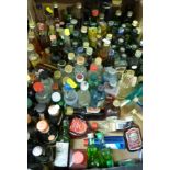 Approximately 100 alcohol miniatures including approximately 15 whisky, 45 brandy or brandy based,