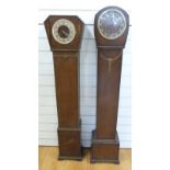A c1930s Art Deco three train Westminster chime granddaughter clock with chime silent facility