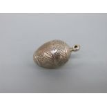 A mid 18thC white metal three part pomander,