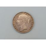 An 1845 Queen Victoria young head wreath reverse crown,