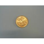 A 1912 gold half sovereign