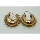A pair of Victorian earrings