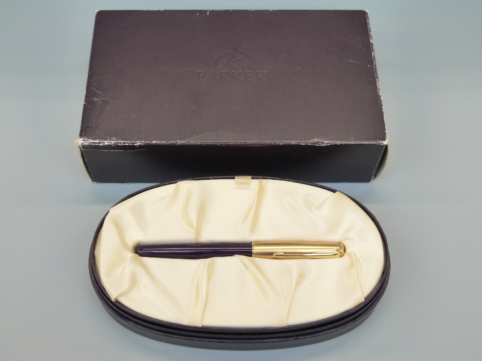 Parker Accession Golden Jubilee fountain pen in fitted case with booklet and outer box