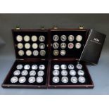 Forty-six MDM silver proof crowns commemorating the life of HM Queen Elizabeth the Queen Mother,