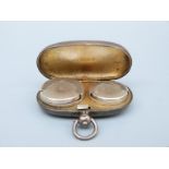 An Edward VII hallmarked silver sovereign case with holder for half and full sovereigns,