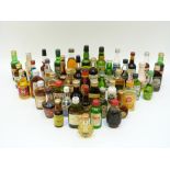 Approximately 20 novelty alcohol miniatures including Archers Peach County Schnapps, Remerara rum,