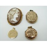 Two Victorian lockets,