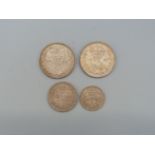 1883 young head issue Maundy coins, comprising 1d, 2d and 3d,