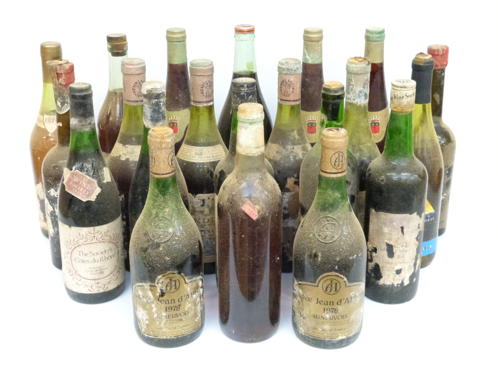 Twenty one bottles of vintage wine including Cuvee Jean d'Albery 1978 Minervois x2, - Image 2 of 12