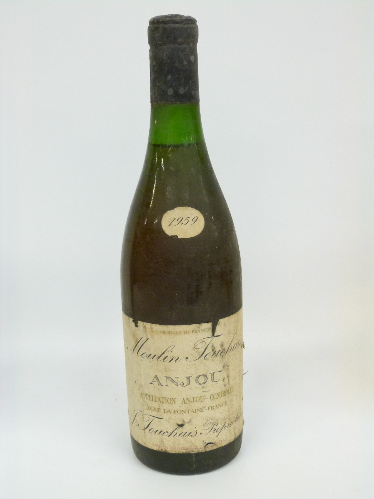 Three bottles of wine including Moulin Touchais 1959 Anjou 73cl, - Image 3 of 4
