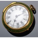 Thomas Page of Norwich pair cased gilt metal pocket watch with Roman and Arabic numerals,