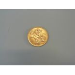 A 1914 gold half sovereign