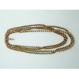 A 9ct gold Victorian guard chain, 60 inches in length, 33.