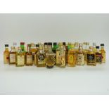 Thirty eight mainly 5cl whisky miniatures to include Famous Grouse, Mortlach, Passport, Spey Cast,