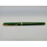 Parker 180 Malaquita Verde fountain pen with green striped body