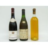Three bottles of wine including Moulin Touchais 1959 Anjou 73cl,