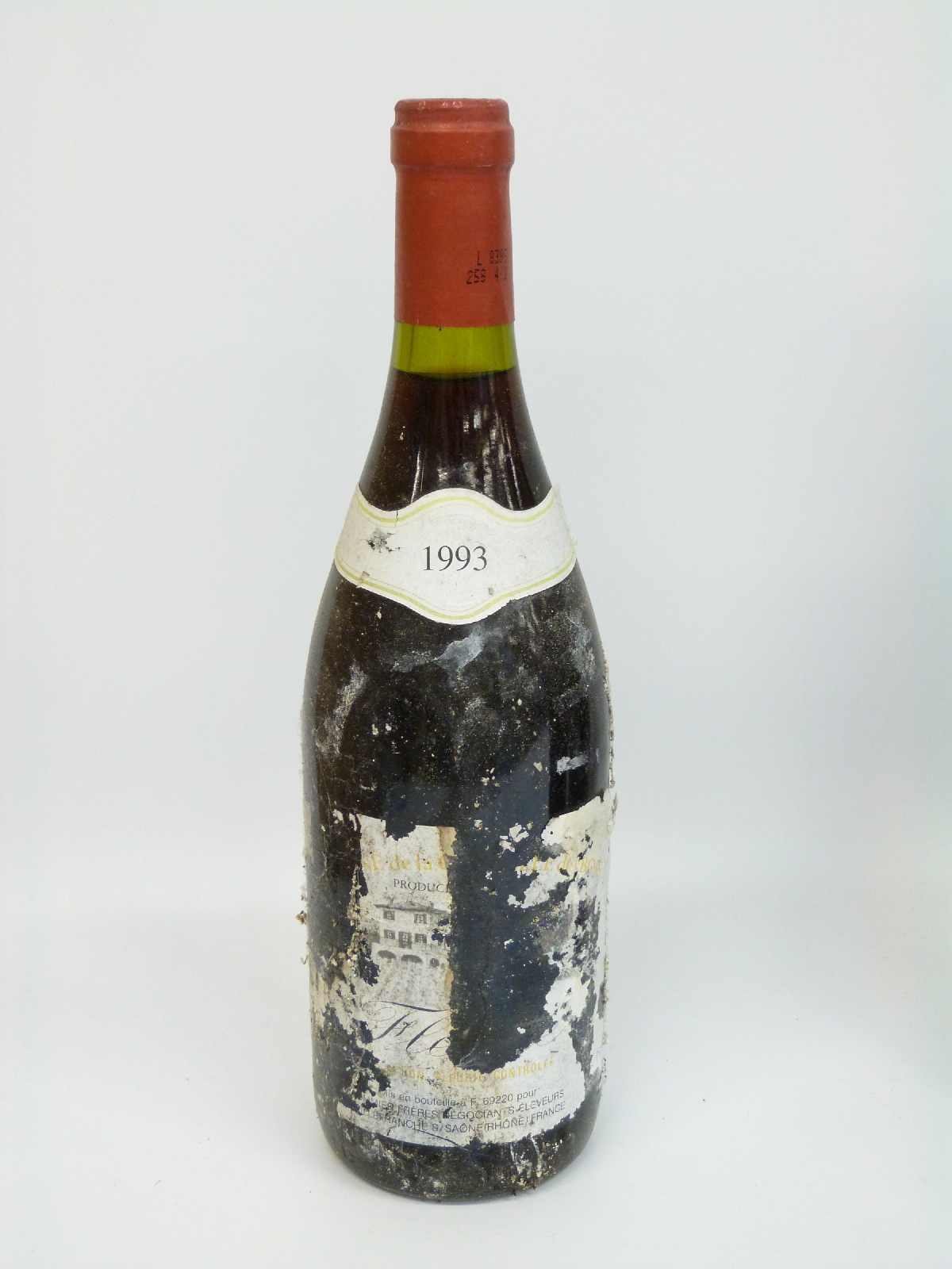 Seven bottles of Fleurie red wine circa 1993 (partial or no labels) all 75cl - Image 3 of 5