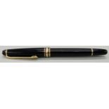 Montblanc Meisterstuck Pix rollerball pen with black resin barrel and cap,