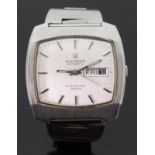 Waltham Beatmaster 28800 stainless steel gentleman's automatic wristwatch with day and date