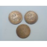 Three George III crowns,