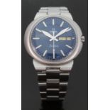 Omega Dynamic stainless steel gentleman's wristwatch with day and date apertures, luminous hands,