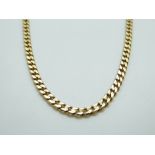 A 9ct gold curb link chain / necklace, 28.9g, 62.