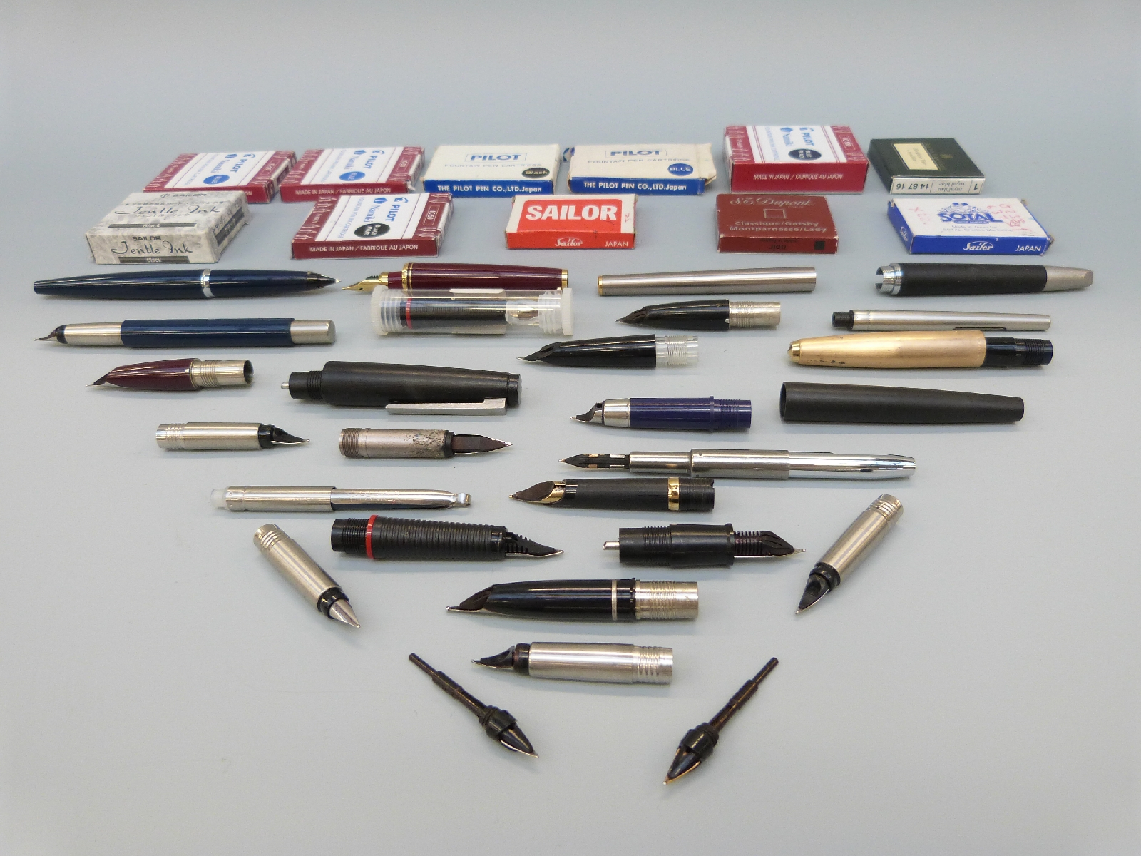Pen parts and accessories including Parker,