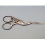 A set of novelty scissors formed as a stork