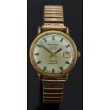 Sekonda Autodate De Luxe gold plated gentleman's wristwatch with date aperture, two tone hands,