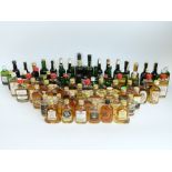 Approximately 45 whisky miniatures including Cutty Sark, Tamdhu, Glayram, Ballentines, Macallan,