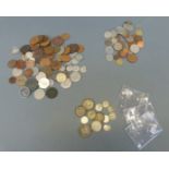 A collection of UK and overseas coinage,
