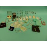 A collection of costume jewellery to include a large quantity of silver jewellery including enamel