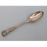 A Victorian hallmarked silver Kings pattern ladle spoon, London 1863 maker Chawner & Co., length 22.