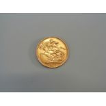 A 1907 gold full sovereign