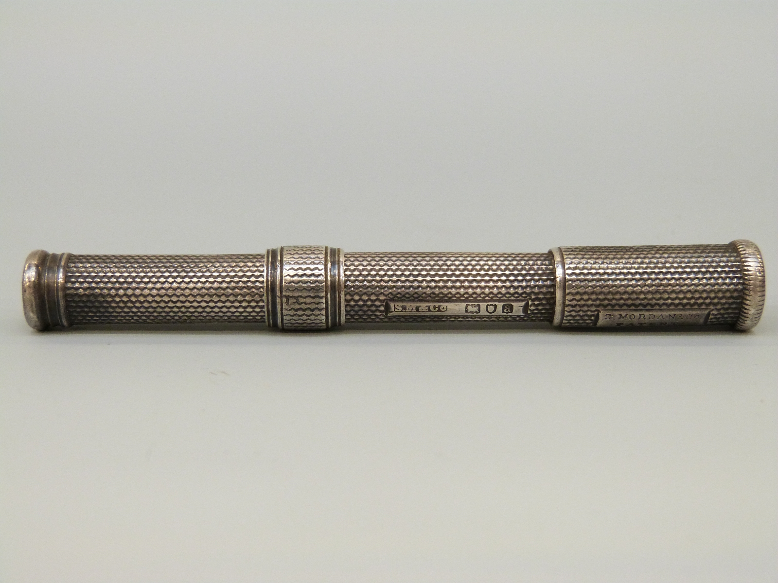 S. Mordan & Co Patent hallmarked silver double ended pen/pencil and a small silver trophy. - Image 3 of 5