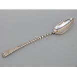 A Georgian hallmarked silver basting spoon, London 1802 maker William Eley, length 31cm,