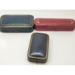 Three vintage jewellery boxes including Cartier, Mallett of Bond St,